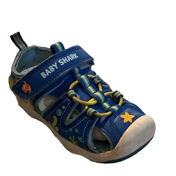 NICKELODEON Pinkfong Baby Shark Children’s Blue LIGHT UP Trekking Sandal-Size 7 - Picture 4 of 13